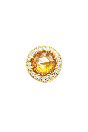 Sarı Büyük Taşlı Charm