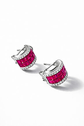 Lumera Pembe Taşlı Küpe