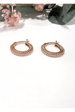 Taşlı Tamtur Halka Küpe1,5 cm