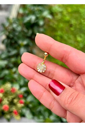 Cerrahi Çelik Çiçek Göbek Piercing
