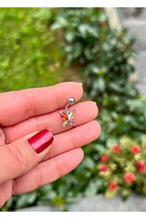 Cerrahi Çelik Kelebek Göbek Piercing