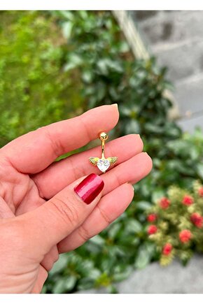 Cerrahi Çelik Kanat Göbek Piercing