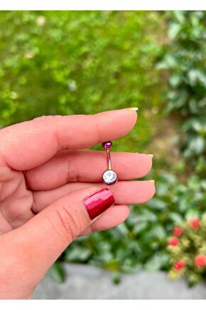 Cerrahi Çelik Tektaş Göbek Piercing