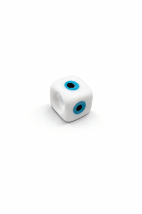 Beyaz Gözlü Murano Cam Charm