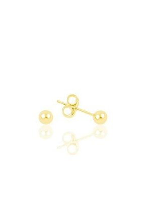 925 ayar gümüş 3 mm Top Küpe