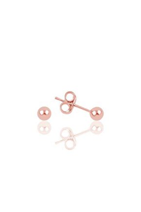 925 ayar gümüş 3 mm Top Küpe