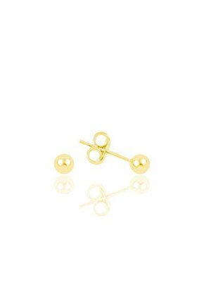 925 ayar gümüş 4 mm Top Küpe