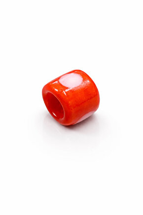 Kırmızı Silindir Murano Cam Charm