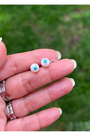 İnci Turkuaz Taşlı Küpe