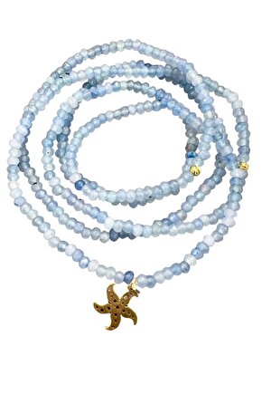 Kristal Taşlı Charmlı Dolamalı Bileklik