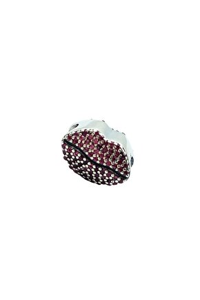 Pembe Taşlı Dudak Charm