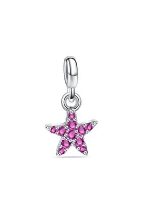 Me Pembe Taşlı Yıldız Charm