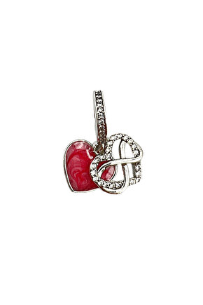 İkili Sonsuzluk Kalp Charm