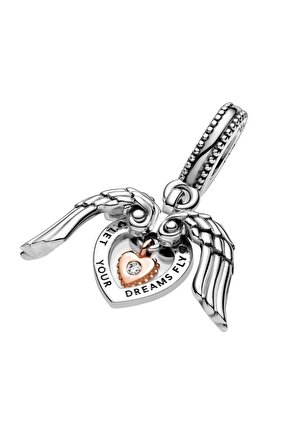 Kanatlı Kalp Charm