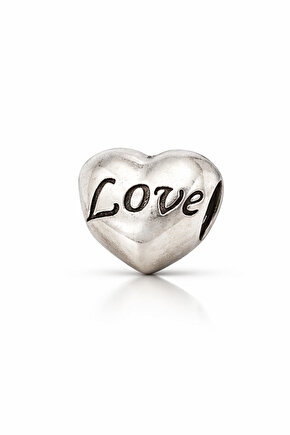 Love Yazılı Kalp Charm