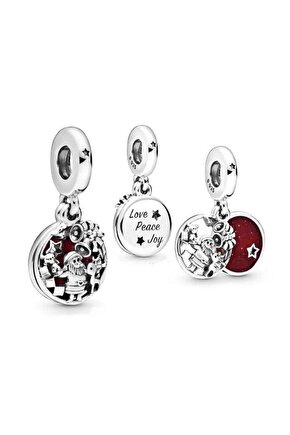 Sallantılı Noel Baba Kırmızı Charm
