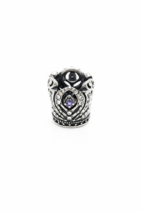 Taç Charm Mor Taşlı
