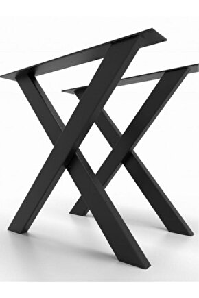 Metal X Ayak Çalışma Ve Yemek Masası Ayağı 2 Adet Bir Takım Ürünü