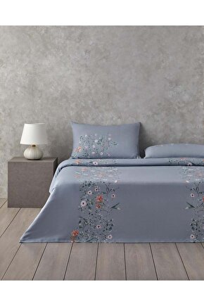 Harmony Garden Krep Super King Çarşaflı Nevresim Takımı 260x220 cm Seledon