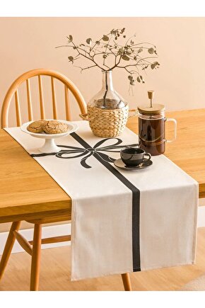 LCW HOME Siyah Fiyonk Baskılı Runner 45x150 Cm