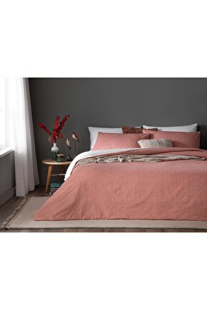 Daisy Krep Super King Nevresim Takımı 260x220 Cm Pembe