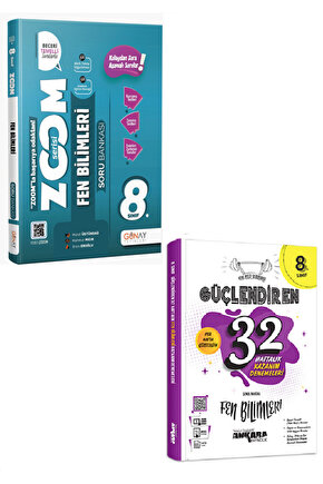 8. Sınıf Zoom Fen Soru Bankası + Ankara Yayınları Fen 32 Haftalık Deneme
