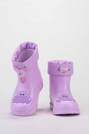 W10214 Bimbi Hipo Çocuk Mor Yağmur Çizmesi