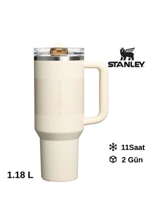 The Quencher ProTour Flip Straw Tumbler Pipetli Termos 1,18 LT Pipetli Matara BEJ