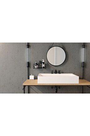 Decoratif Banyo-mutfak-balkon Çok Kullanışlı Metal Sepet Siyah Vida Yok ! Dc-5554