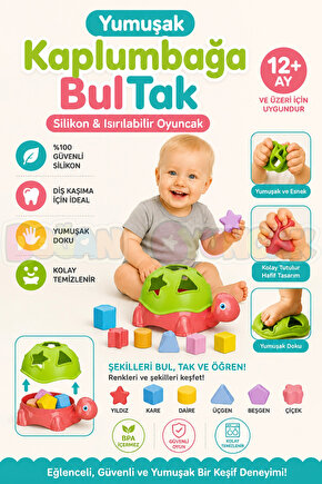 Yumuşak Kaplumbağa BulTak - Bebek Oyuncakları - Bultak Oyuncak Eğitici Oyuncak - Yumuşak Lego - Soft
