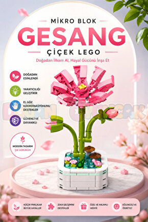 Mikro Blok Gesang Çiçek Lego - Lego Setleri Mini Lego - Çiçek Lego - Blossom Çiçek Lego