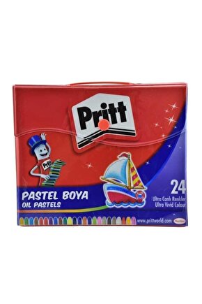 24 Lü Pastel Boya Çantalı Pastel 24 Renk Tutacak