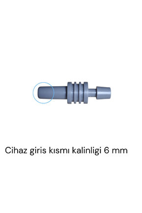 Dijital Tansiyon Aleti Konnektör Jak Bağlantı Aparatı Gri Düz Tıp 6 Mm