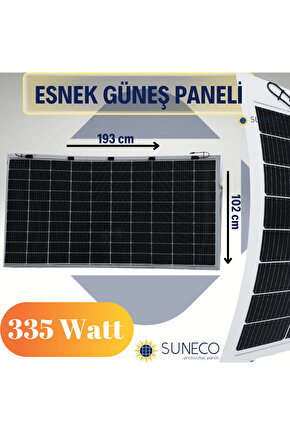335 Watt Yarı Esnek Güneş Paneli Half Cut Monokristal Solar Güneş Paneli Karavn