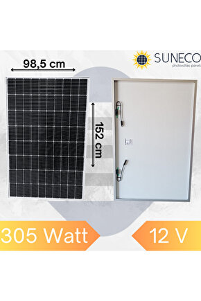 305w Watt Half-cut Monokristal Solar Yüksek Amper Güneş Paneli A Sınıf Karavan