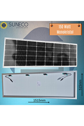 150 Watt Half-cut Monokristal Solar Güneş Paneli A Sınıf Karavan
