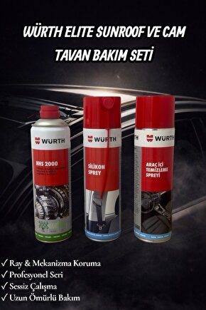 Prime Cars ELITE Sunroof Cam Tavan Bakım Seti