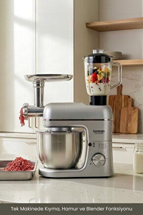 Multichef Stand Mixer 3in1 Hamur Yoğurma Blender Et Kıyma Makinesi