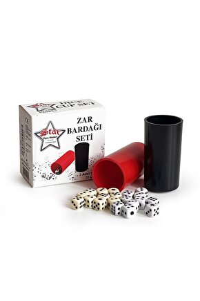 Zar Atma Kutusu 2li Plastik ve 10 Çift Zar