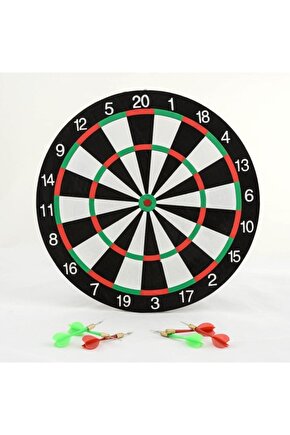 Trenddünyası Çift Taraflı 30 Cm Dart Tahtası Ve 4adet Ok