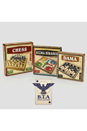 STAR SATRANÇ KIZMA BİRADER DAMA ÜÇLÜ SET