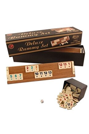 Star Deluxe Ahşap Okey Takımı - Açık Renk 1010396