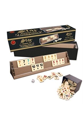 Star Süper Lüks Runny Set Golden Pearl Altın Inci Okey Takımı