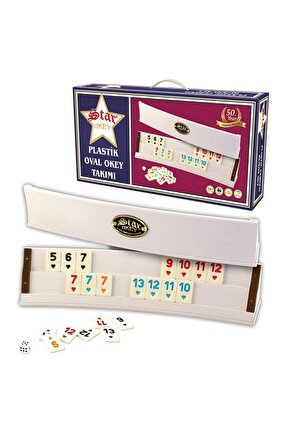 STAR Plastik Oval OKEY Takımı - 1011089 - Açık Renk