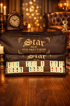 STAR OVAL AĞAÇ OKEY TAKIMI