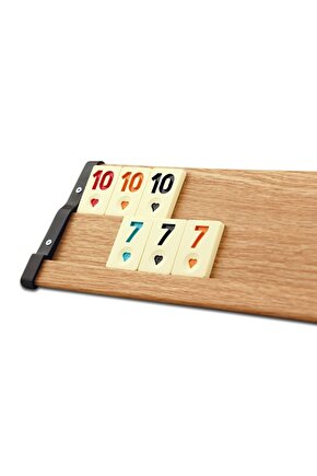 101 Oval Ahşap Görünümlü Plastik Okey Takımı 1010839