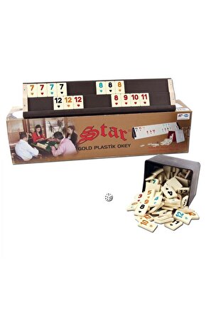Star Gold Plastik Okey Takımı Çift Katmanlı Istaka Star Melamin Taş
