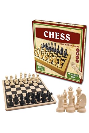 Star Chess Ahşap Satranç Takımı Plastik Satranç Taşlı