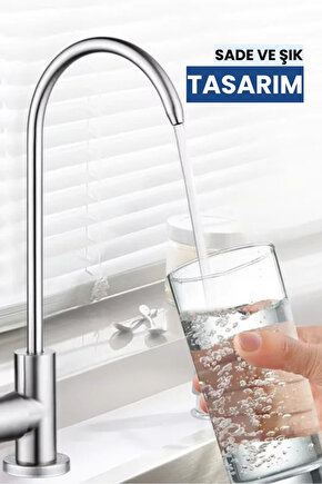 Kuğu Su Arıtma Musluğu | Paslanmaz Gövde • Kolay Montaj • Tüm Sistemlerle Uyumlu (Üreticiden)
