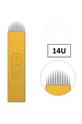 10 Adet Pcd 0.25mm Kalınlık Kalıcı Makyaj Microblading Iğnesi 14U